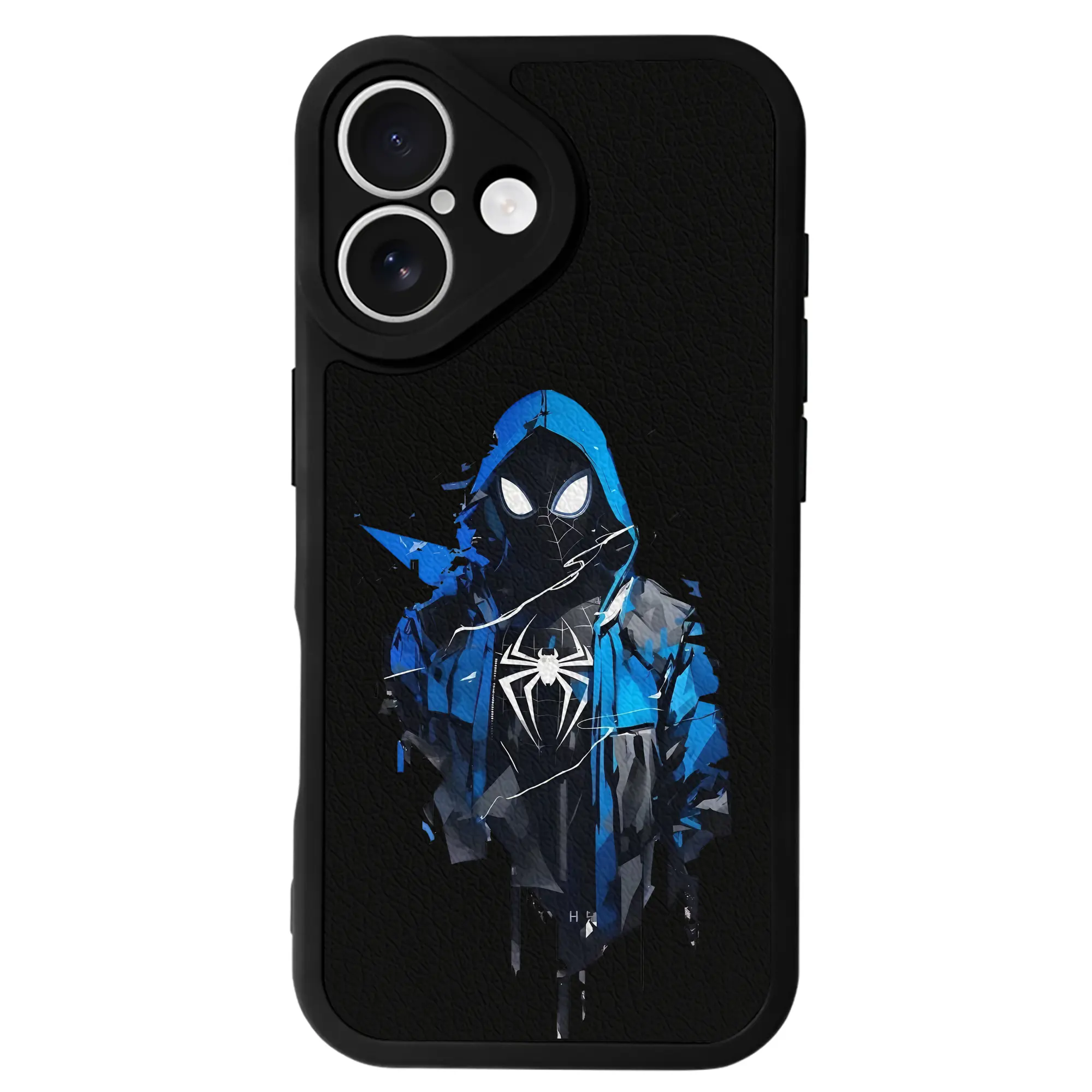 アベンジャーズ (Avenjāzu) グッズ スパイダーマン（Spider-Man） - IPhone 16シリーズ対応 ・ シリコンスマホケース ・ レザー調 ・ 高精度フィット ・ 耐衝撃 ・ ワイヤレス充電対応 ・ 精密カット